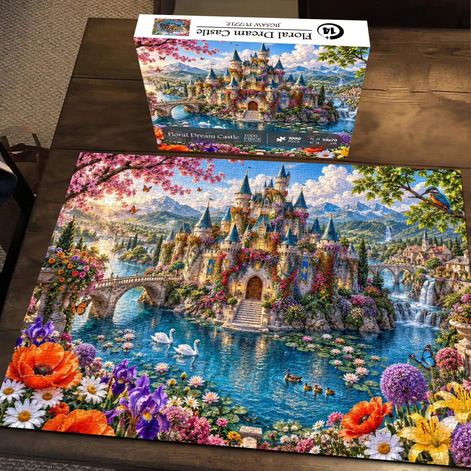 Blumentraumschloss-Puzzle, 1000 Teile