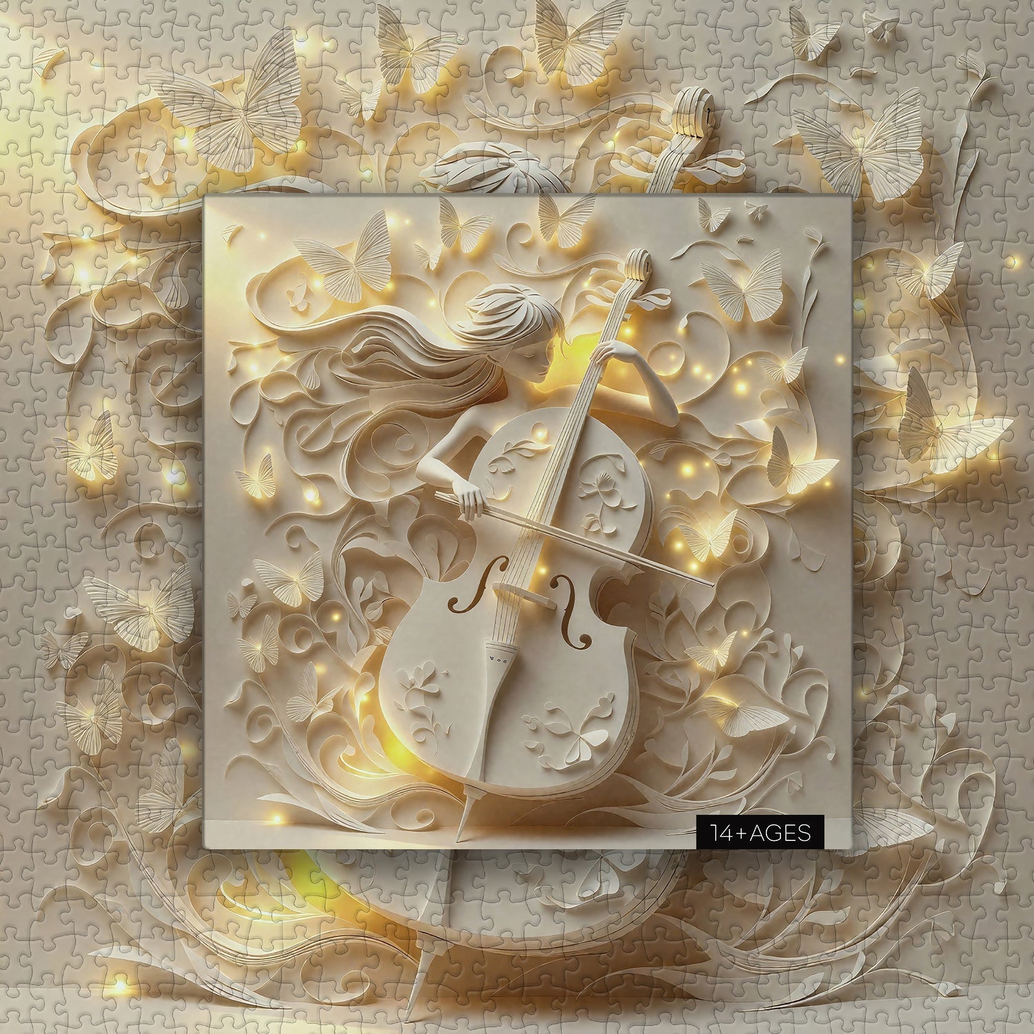 Puzzle di carta con melodia di farfalle, 1000 pezzi