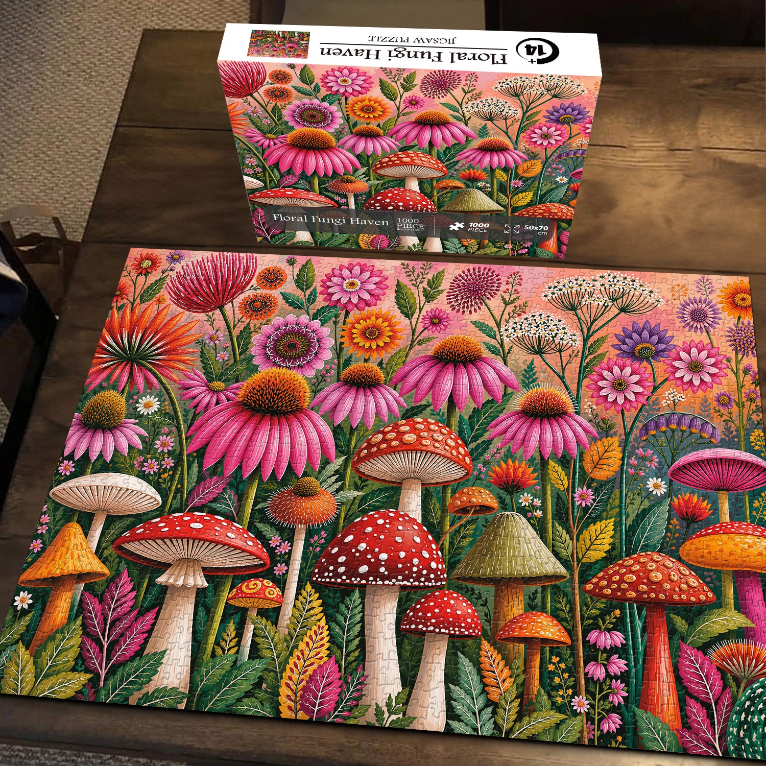 Floral Fungi Haven Jigsaw Puzzle 1000 Pieces