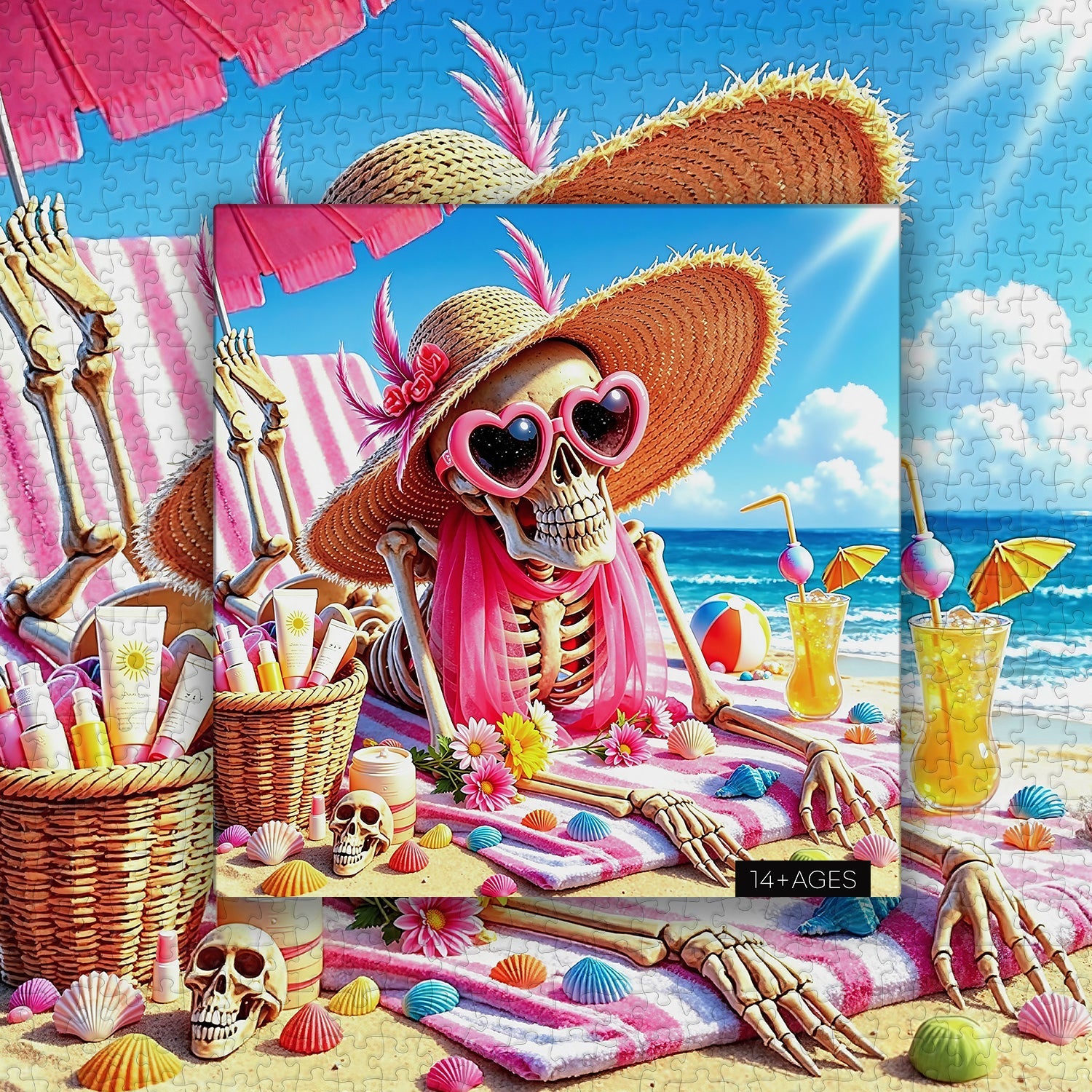 Skeleton Beach Vacation Jigsaw Puzzle 1000 Pieces