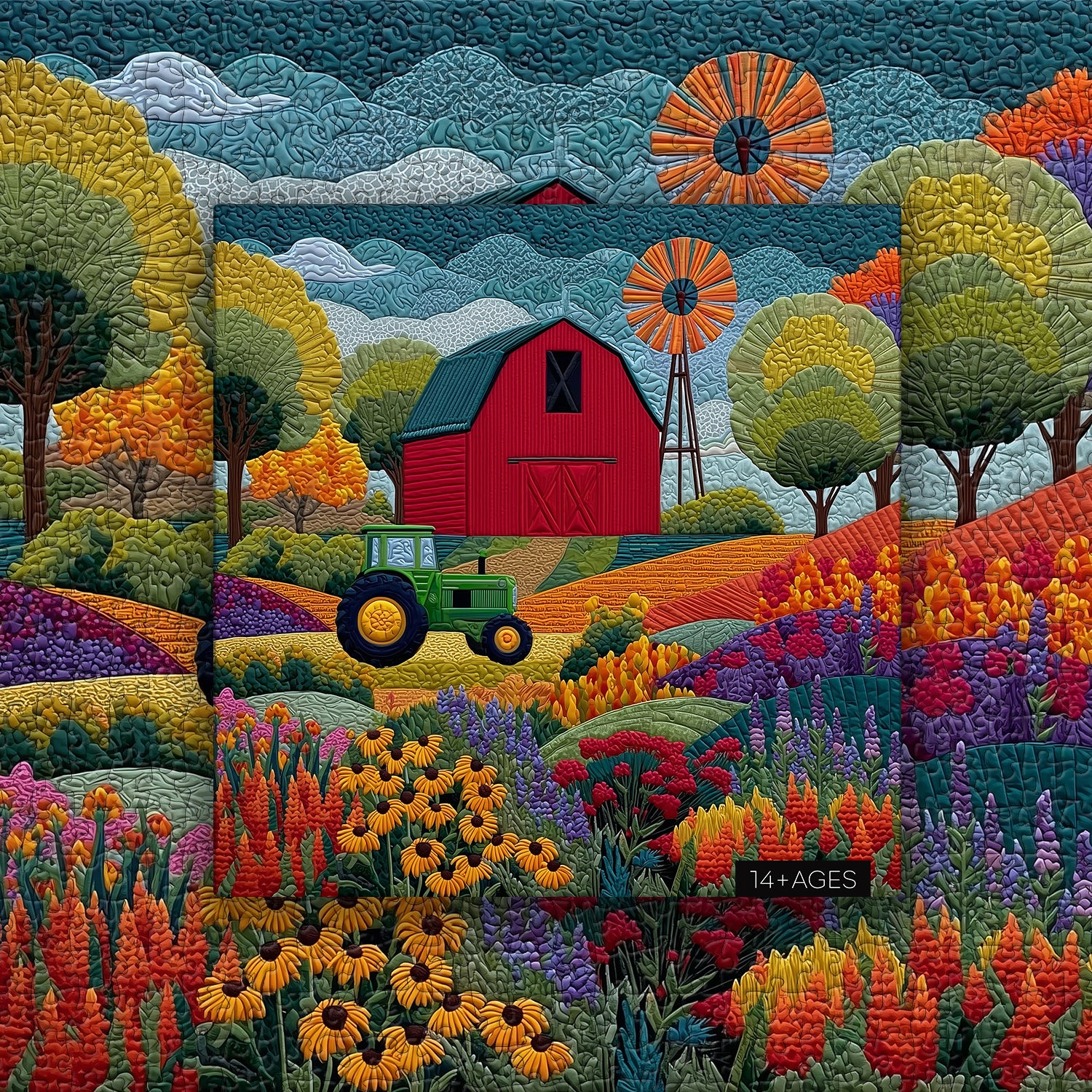 Barn of Blossoming Days Jigsaw Puzzle 1000 Pieces