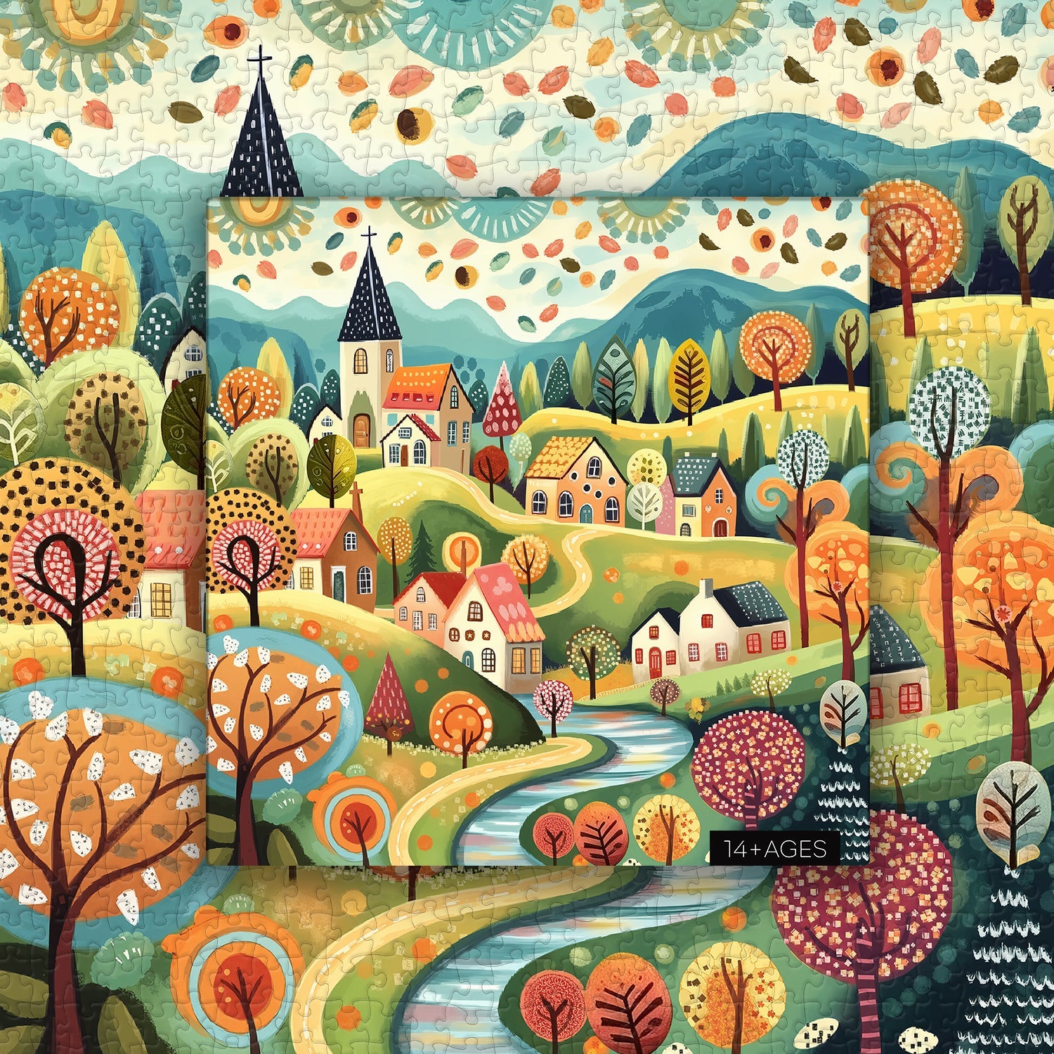 Colorful Autumn Valley Jigsaw Puzzle 1000 Pieces