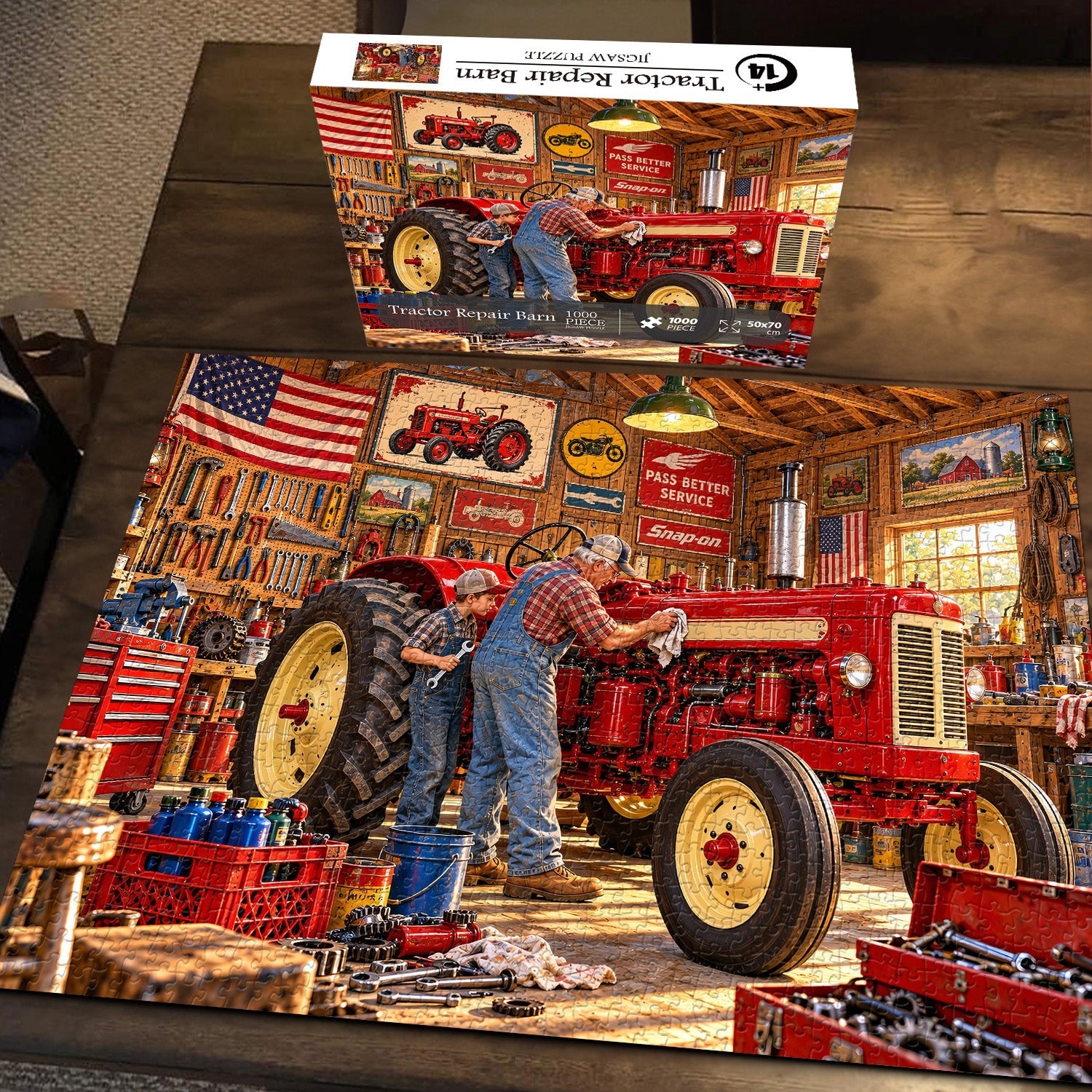 Tractor Repair Barn Jigsaw Puzzle 1000 Pieces
