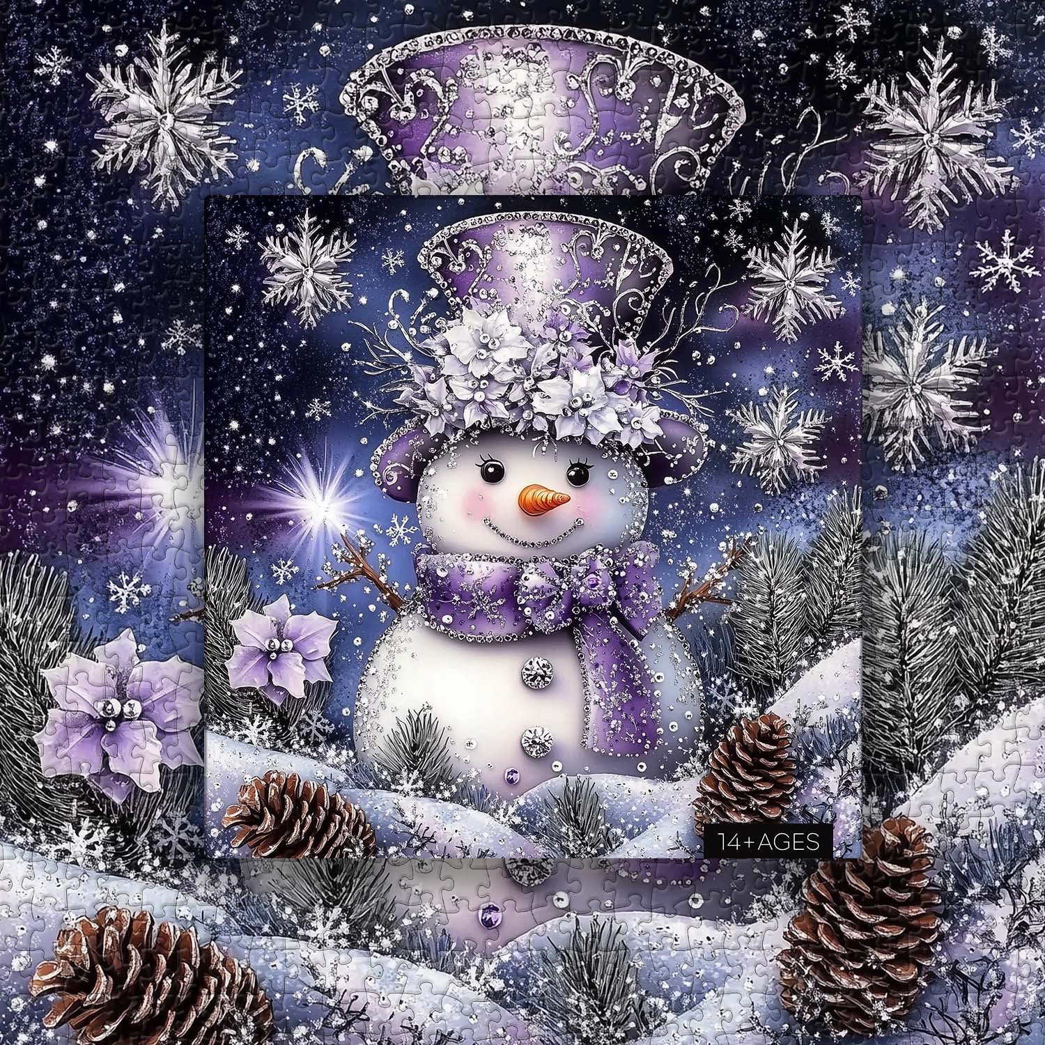 Sparkling Snowman Jigsaw Puzzle 1000 Pieces