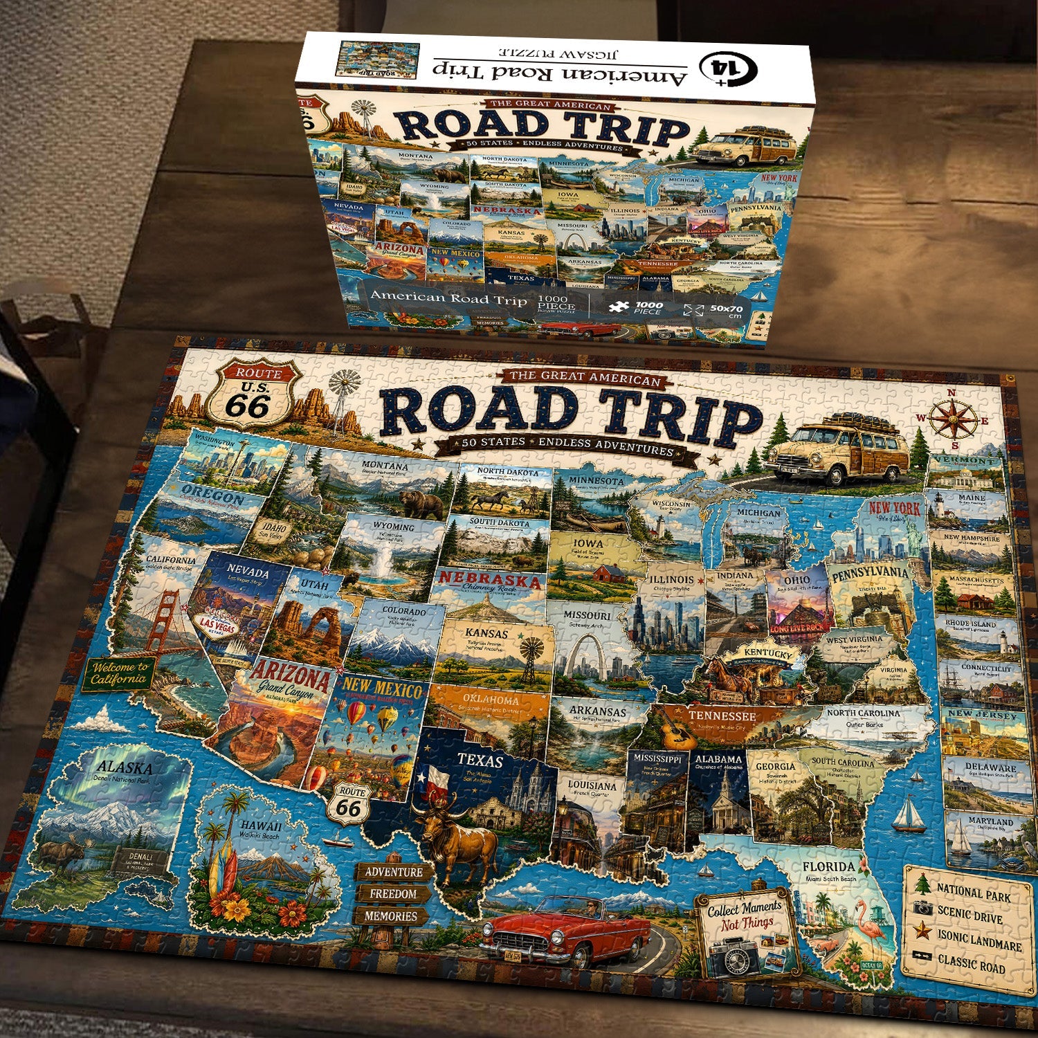 American Road Trip Jigsaw Puzzle 1000 Pieces