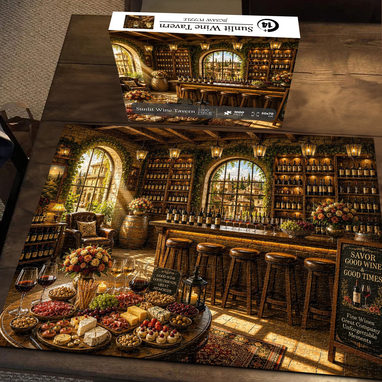 Sunlit Wine Tavern Jigsaw Puzzle 1000 Pieces