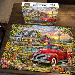 Farm Sunset Jigsaw Puzzle 1000 Pieces