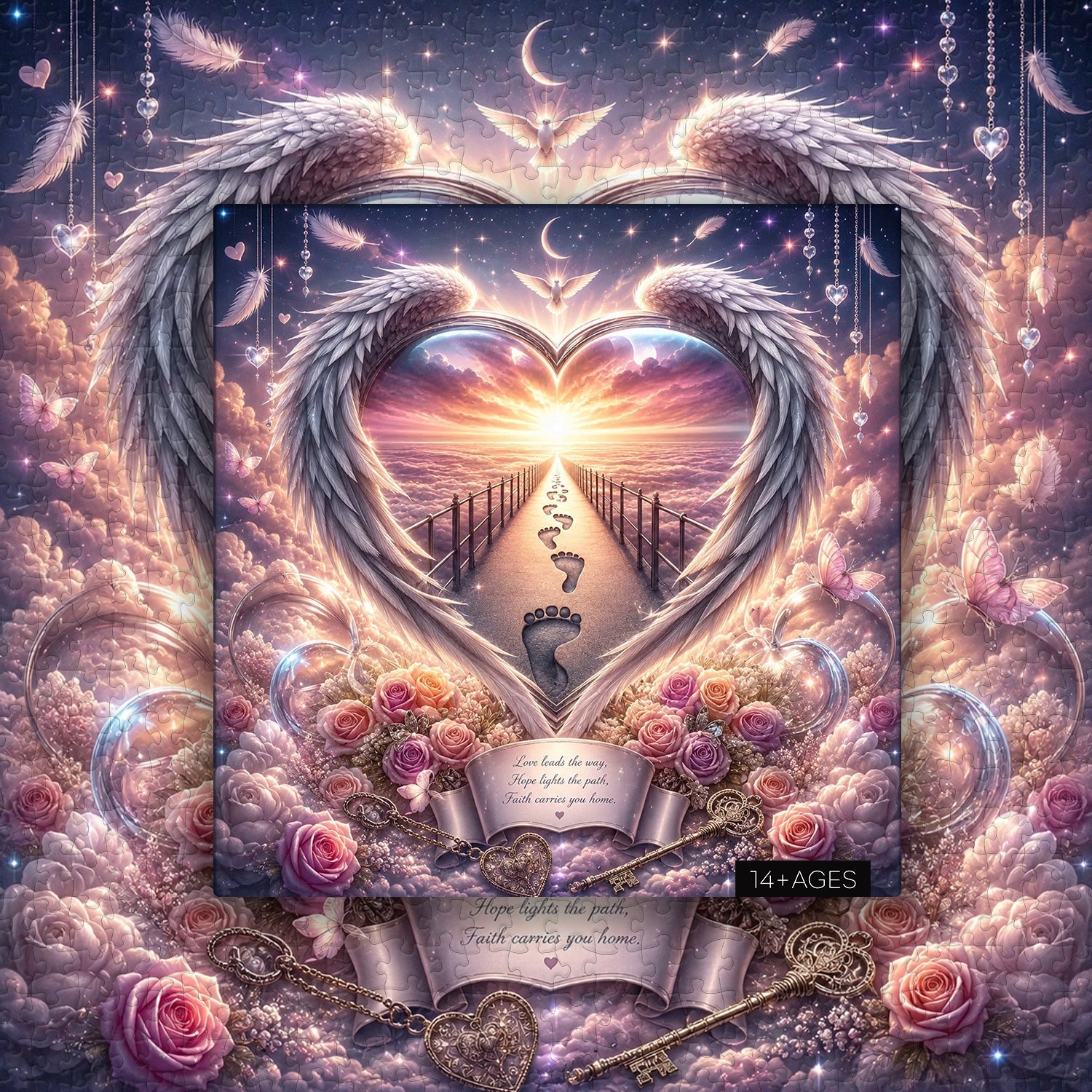 Winged Heart Heaven Path Jigsaw Puzzle 1000 Pieces