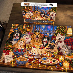 Christmas Pet Party Jigsaw Puzzle 1000 Pieces