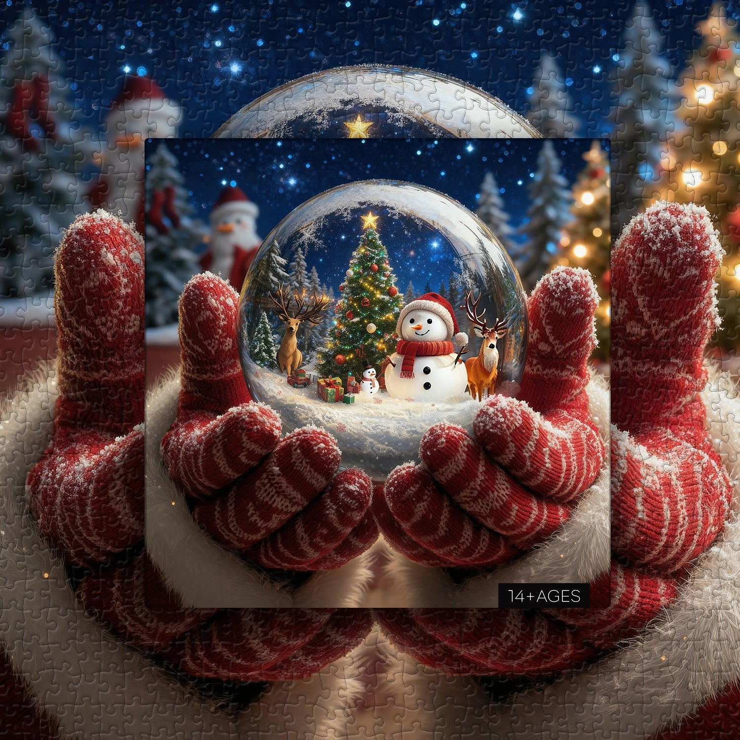 Winter snowball scene Jigsaw Puzzle 1000 Pieces
