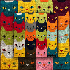 Colorful Cat Faces Jigsaw Puzzle 1000 Pieces