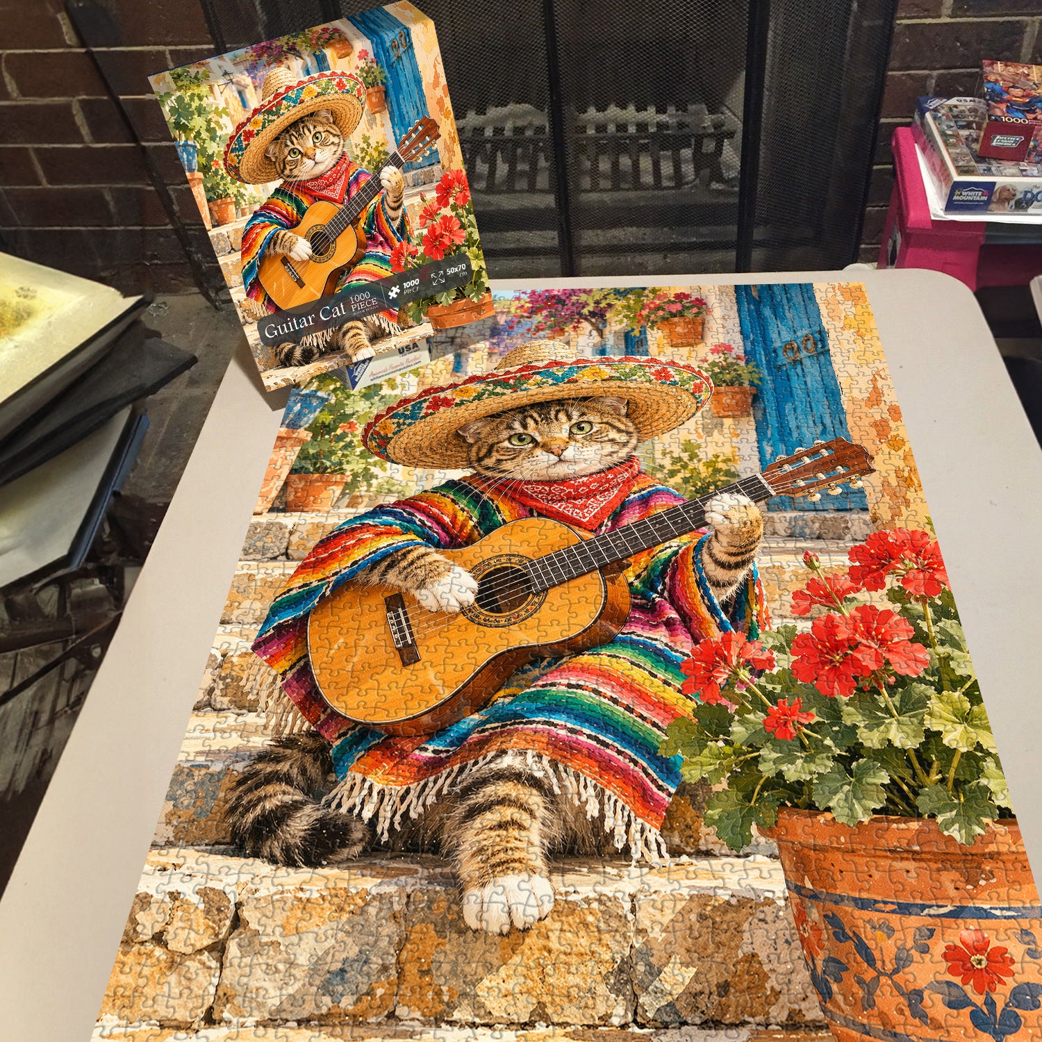 Guitar Cat Jigsaw Puzzle 1000 Pieces