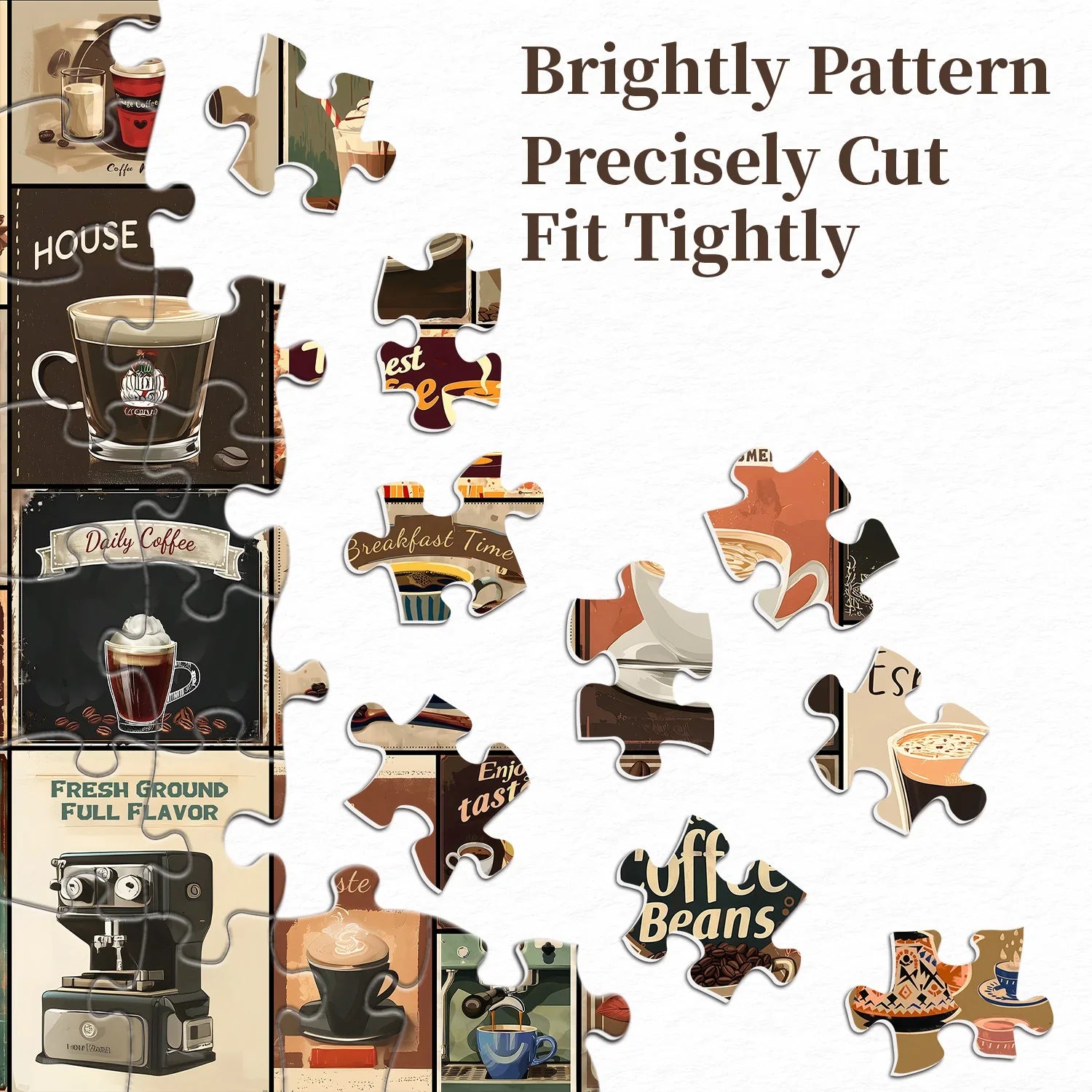 Vintage Coffee Collage Jigsaw Puzzle 1000 Pieces