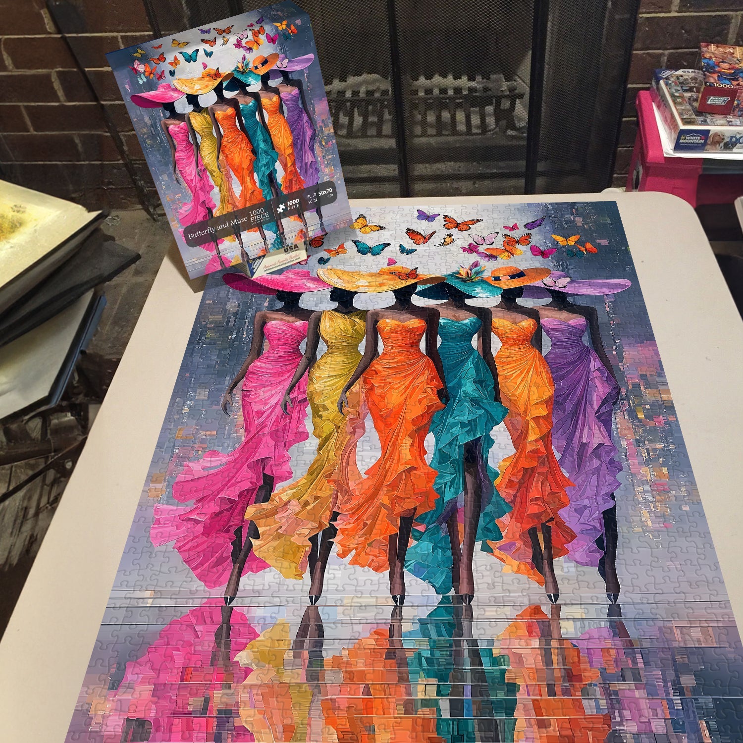 Puzzle Papillon et Muse 1000 pièces