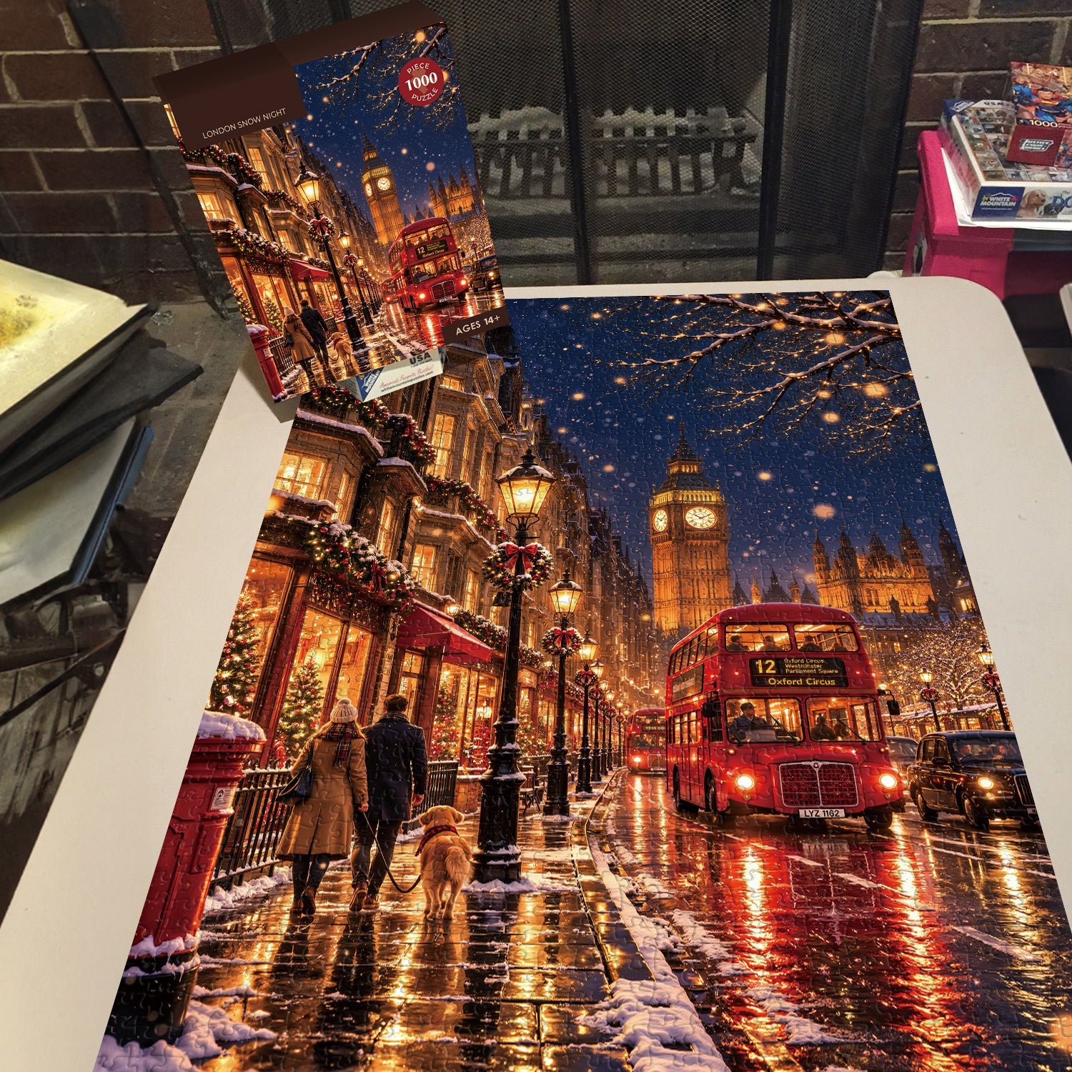 London Snowy Night Jigsaw Puzzle 1000 Pieces