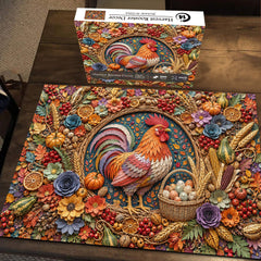 Harvest Rooster Decor Jigsaw Puzzle 1000 Piece