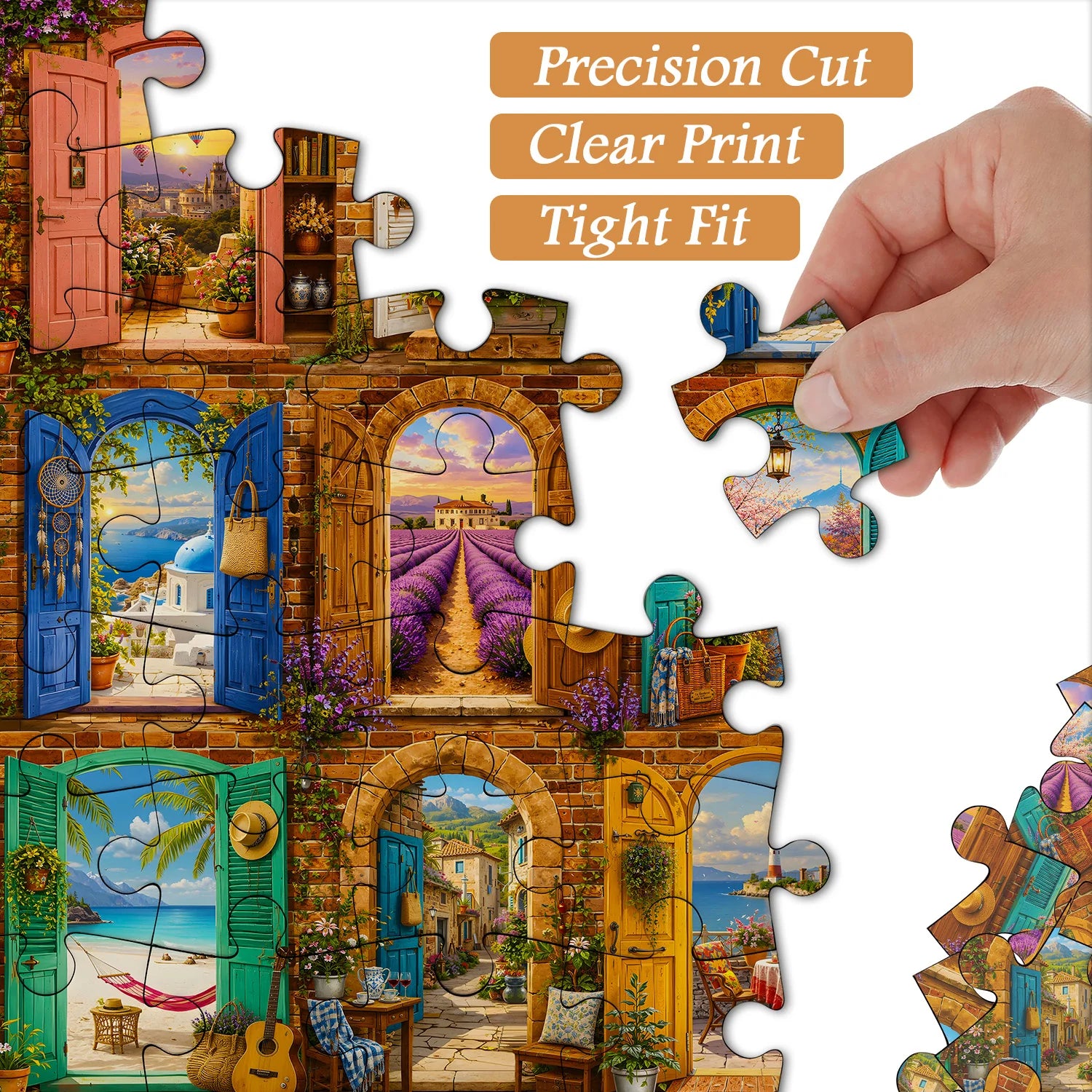 Colorful World Doors Jigsaw Puzzle 1000 Pieces