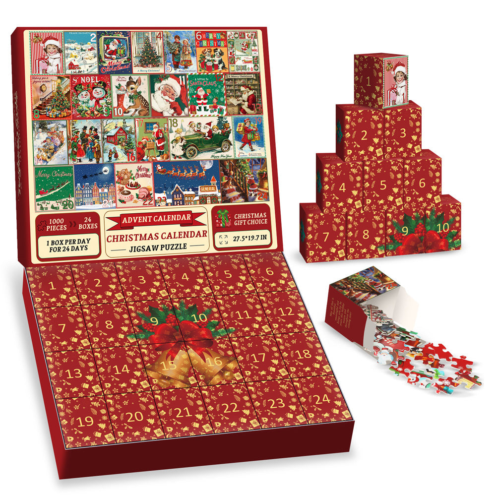 Weihnachts-Adventskalender-Puzzle 1000 Teile