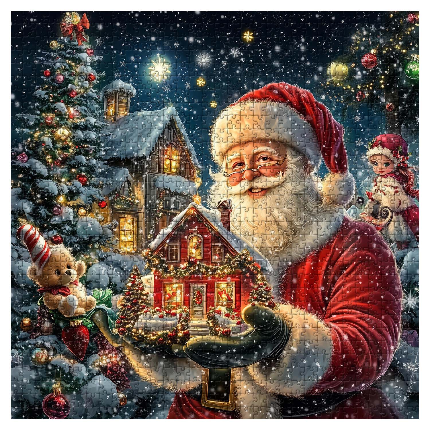 Santa's Christmas House Jigsaw Puzzle 1000 Pieces