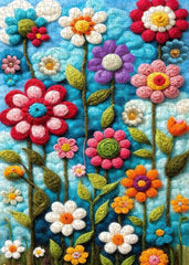 Felt Flower Art Jigsaw Puzzle 1000 Pieces