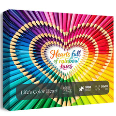 Life's Color Heart Jigsaw Puzzle 1000 Pieces