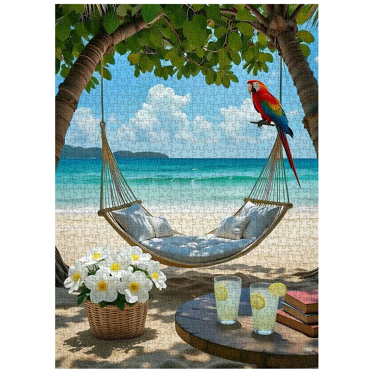 Entspannender Strandtag-Puzzle, 1000 Teile