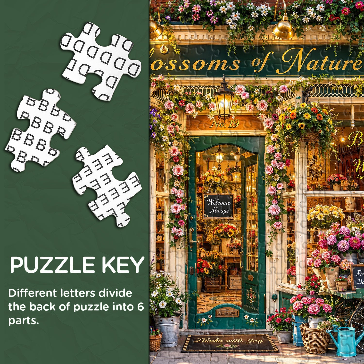 Colorful Bloom Shop Jigsaw Puzzle 1000 Pieces