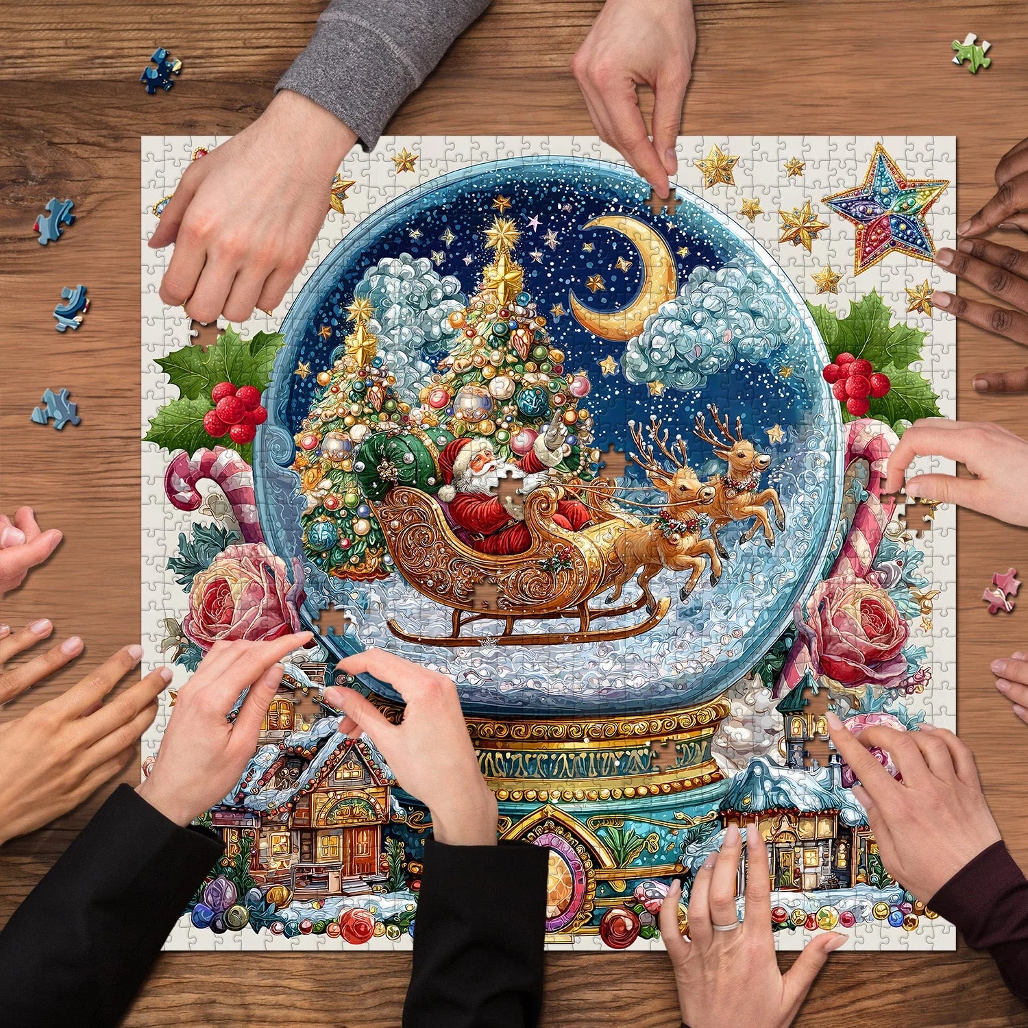 Christmas Crystal Ball Jigsaw Puzzle 1000 Pieces