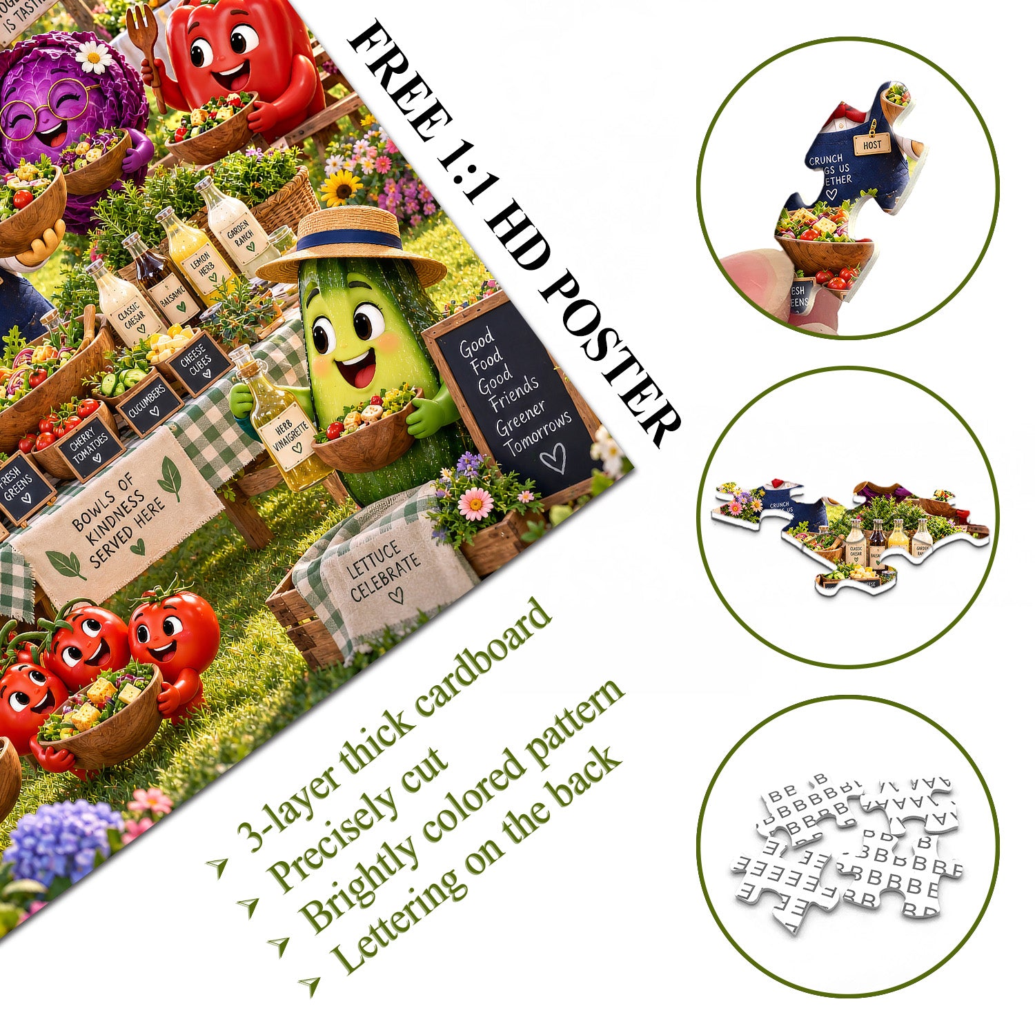 Salad Garden Party Jigsaw Puzzle 1000 Pieces