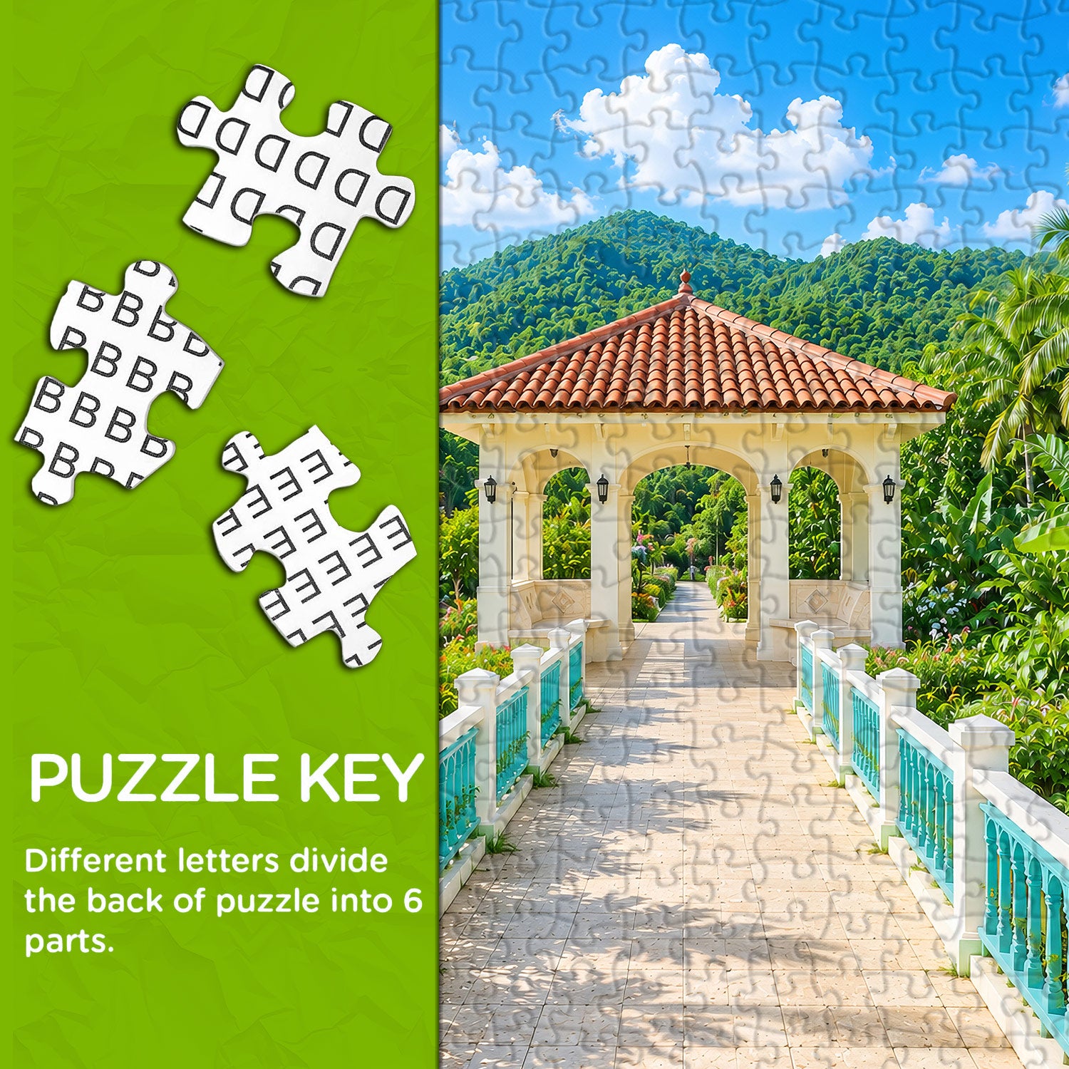 Puzzle Pavillon Véranda Jardin 1000 Pièces