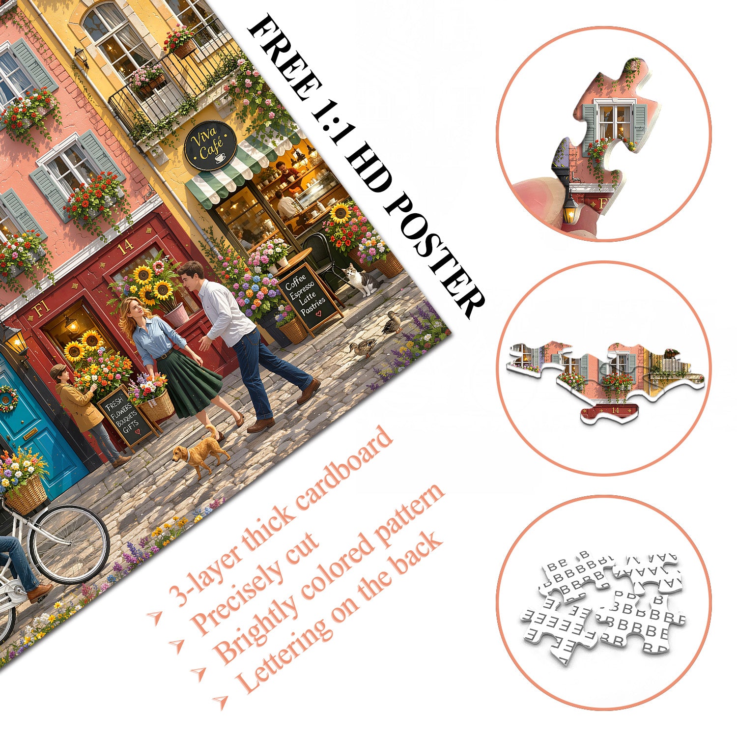 Flower Street Jigsaw Puzzle 1000 Pieces