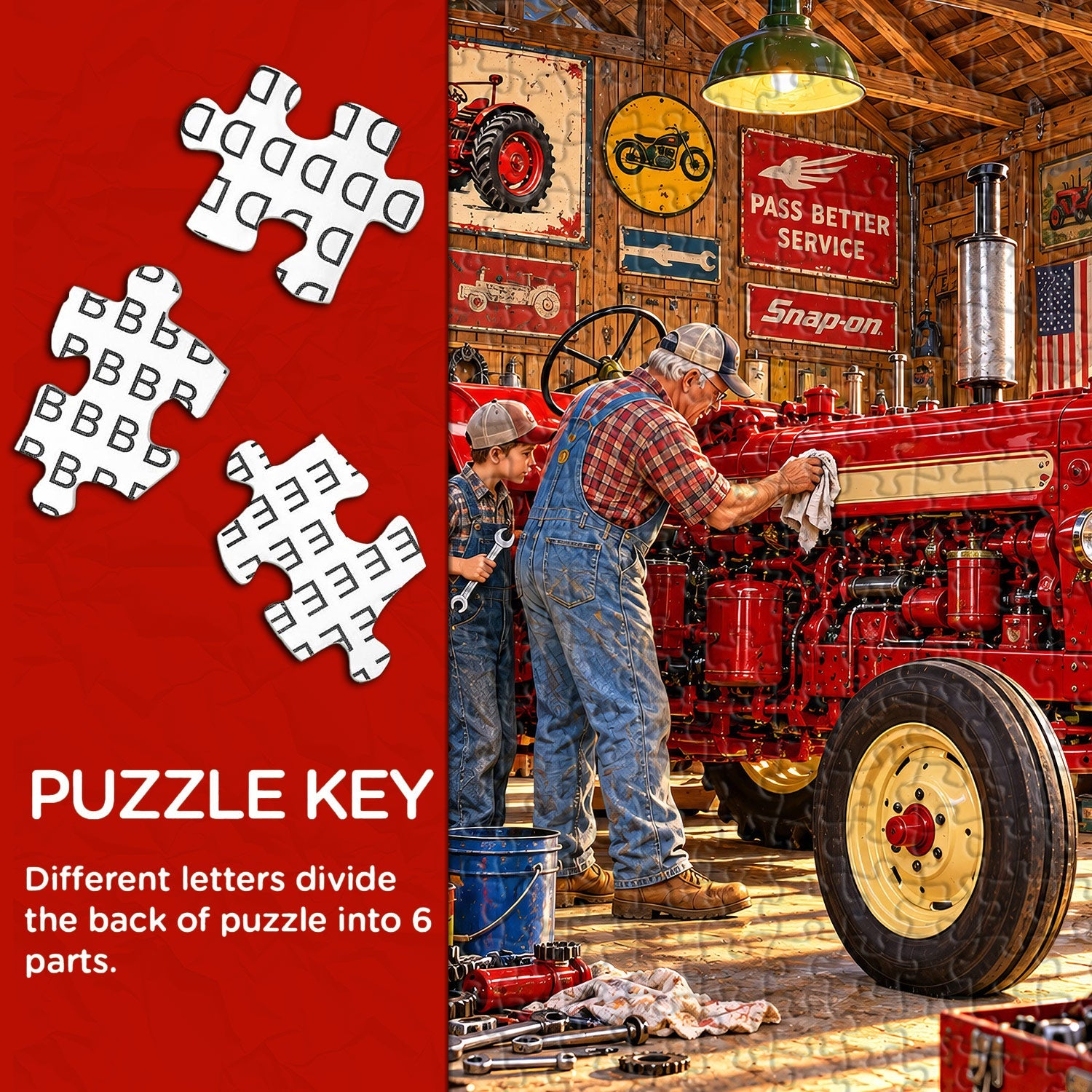 Tractor Repair Barn Jigsaw Puzzle 1000 Pieces