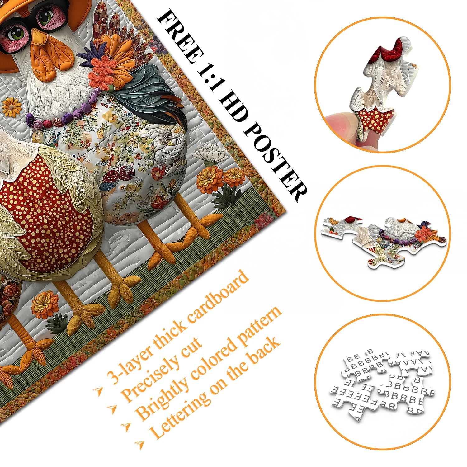 Magnifique poulet puzzle de puzzle 1000 pièces