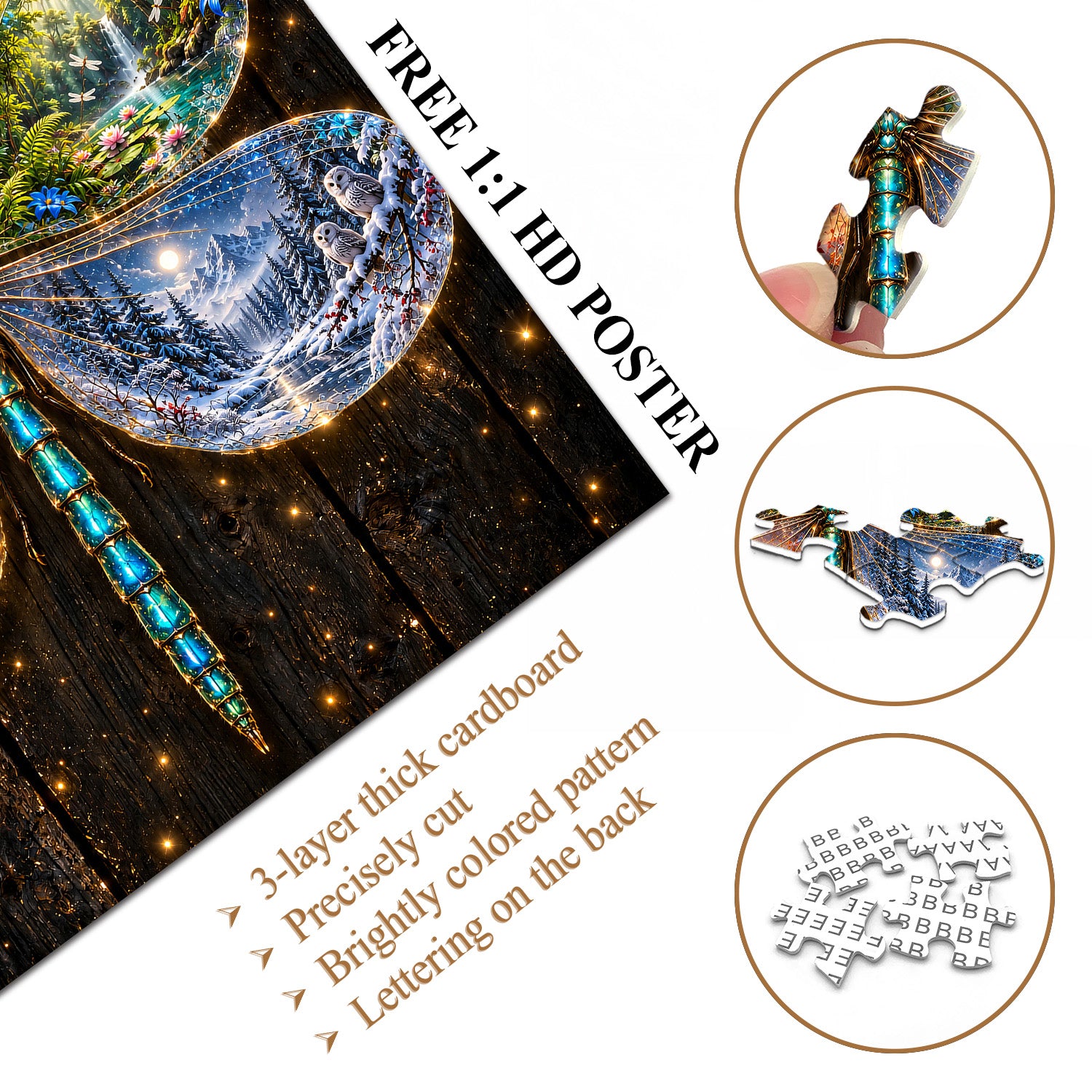 Dragonfly of Seasons Jigsaw Puzzle 1000 Pieces