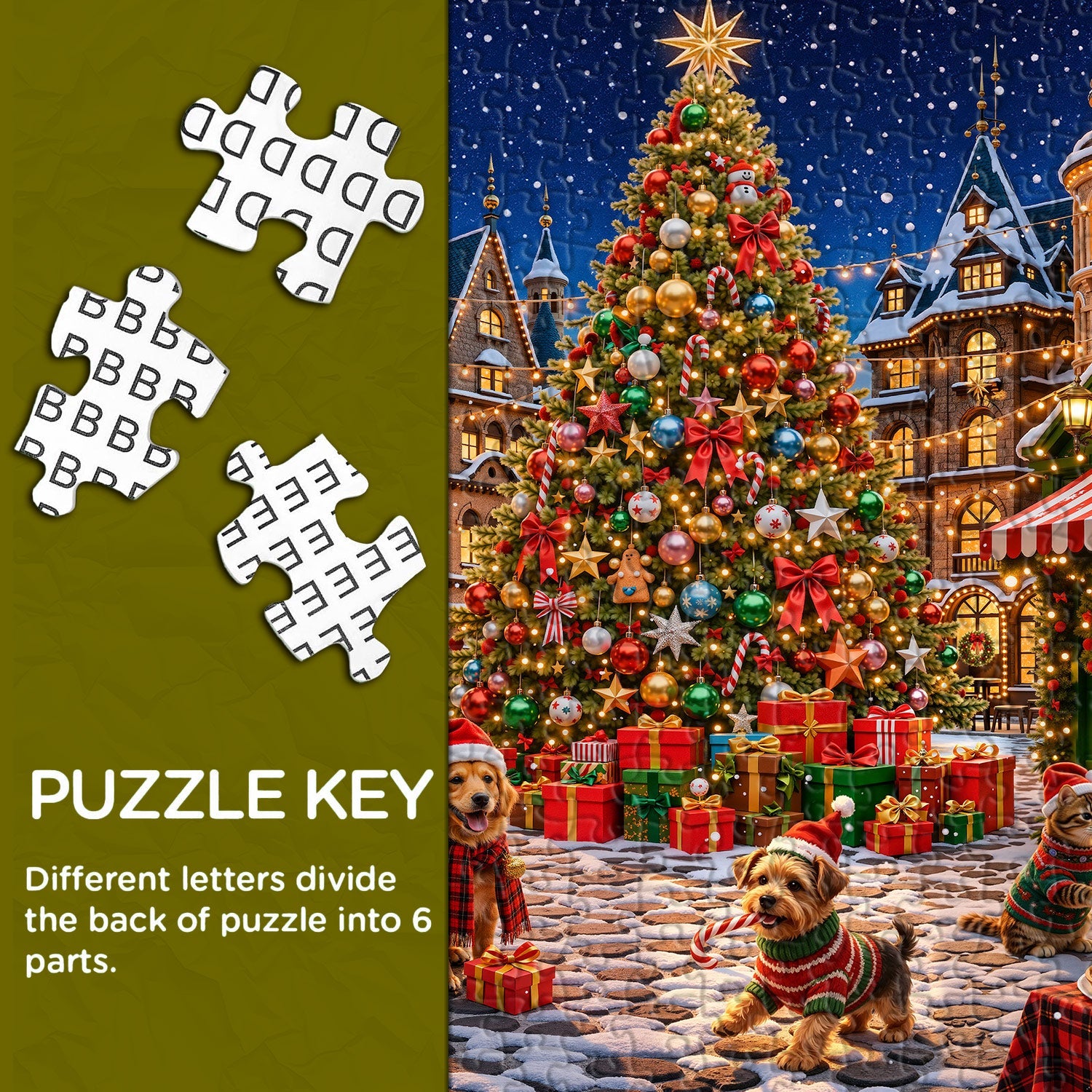Puzzle Bazar enneigé 1000 pièces