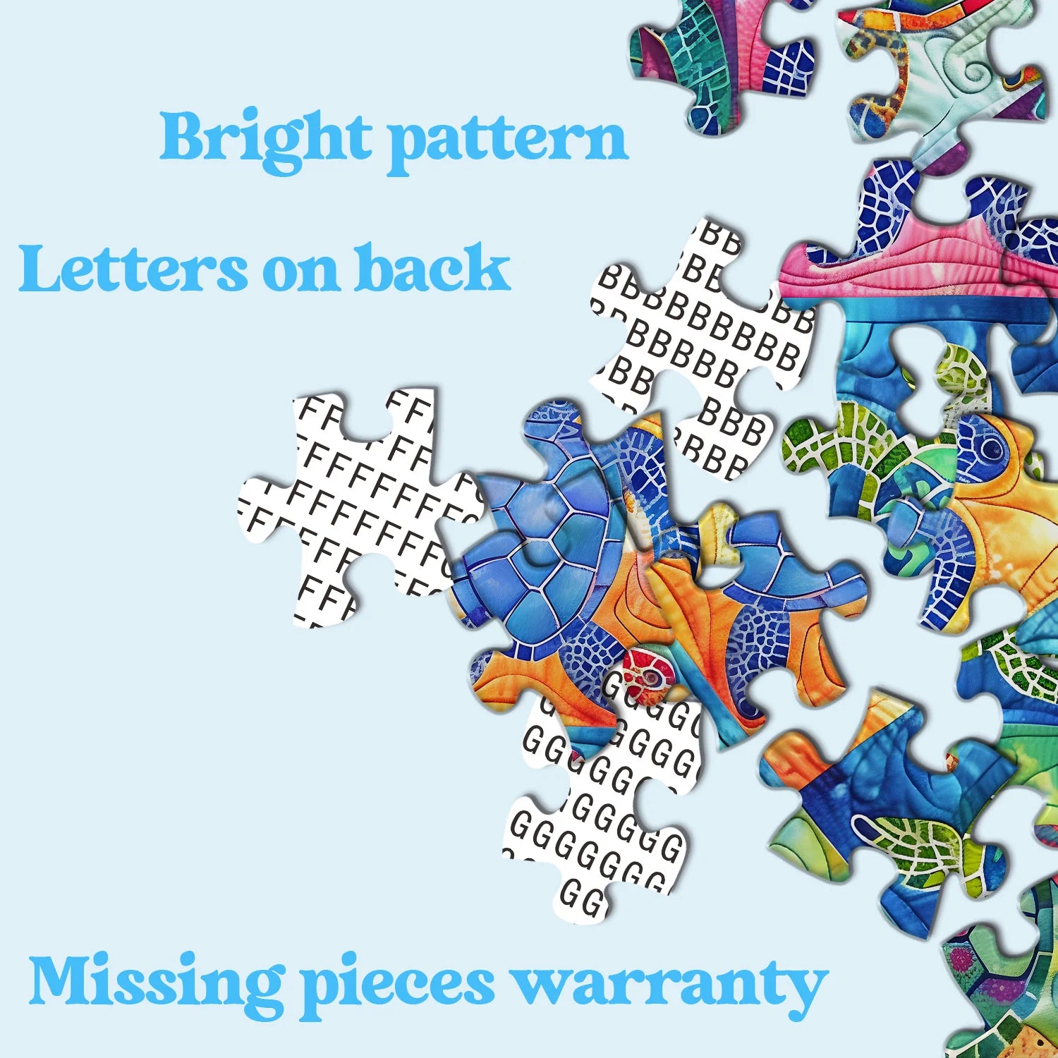 Tartarughe oceaniche colorate puzzle puzzle 1000 pezzi
