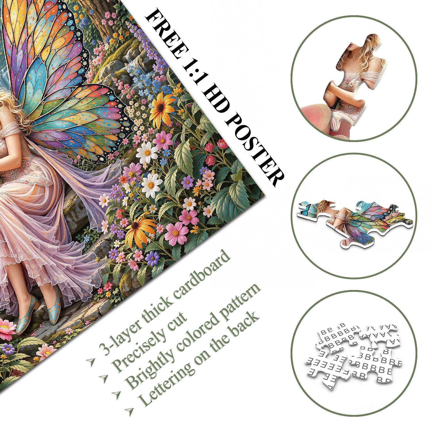 Winged Blossom Fairy Jigsaw Puzzle 1000 Pieces