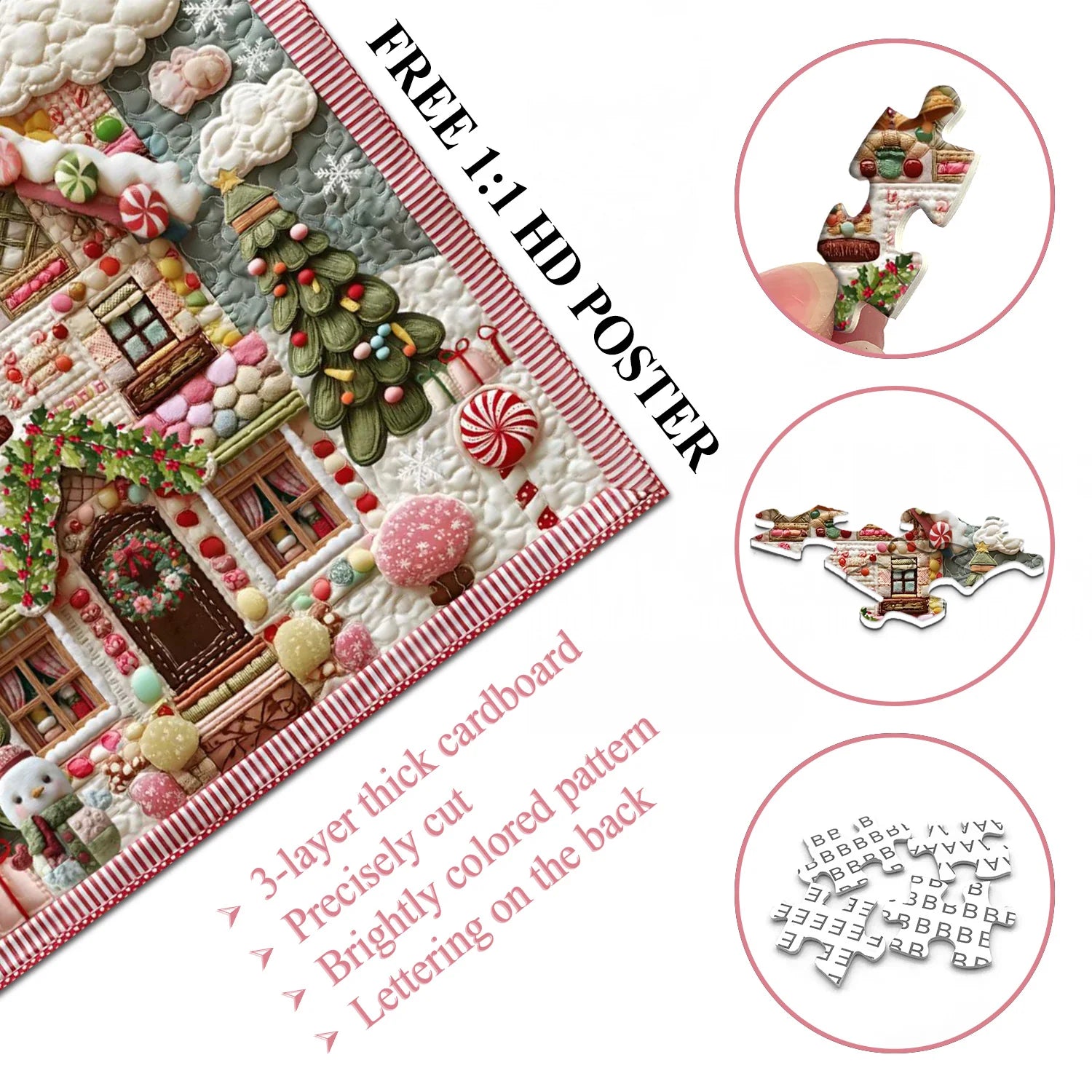 Candy Gingerbread House Jigsaw Puzzle 1000 Piece