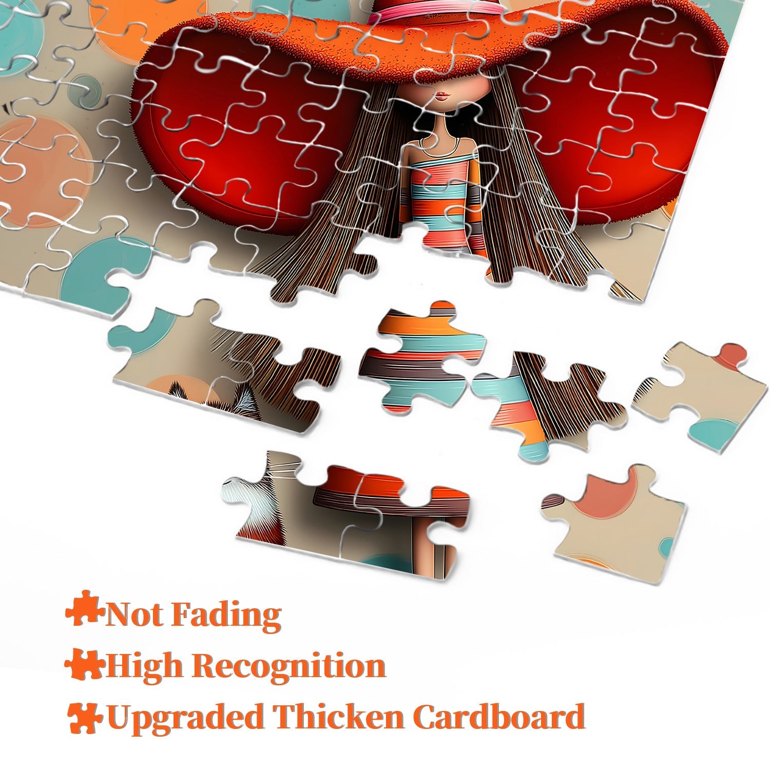 Puzzle con ragazza dal cappello rosso, 1000 pezzi