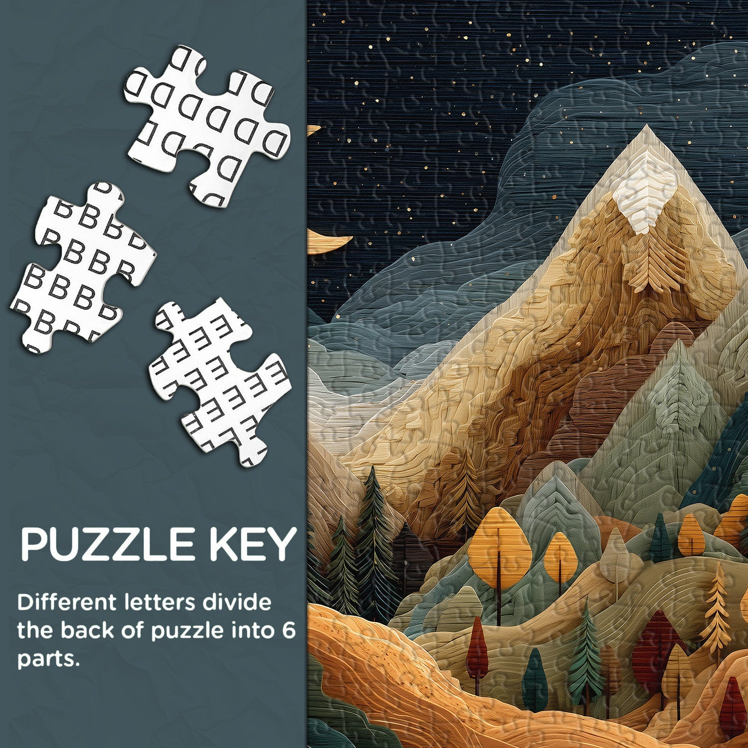 Puzzle di montagne in legno da 1000 pezzi