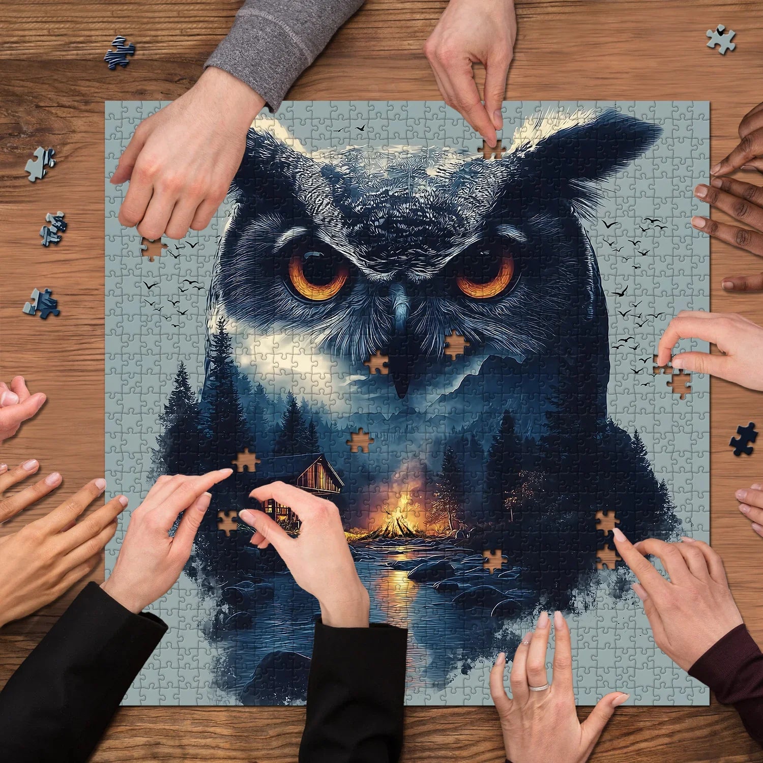 Foresta owlsaw puzzle 1000 pezzi