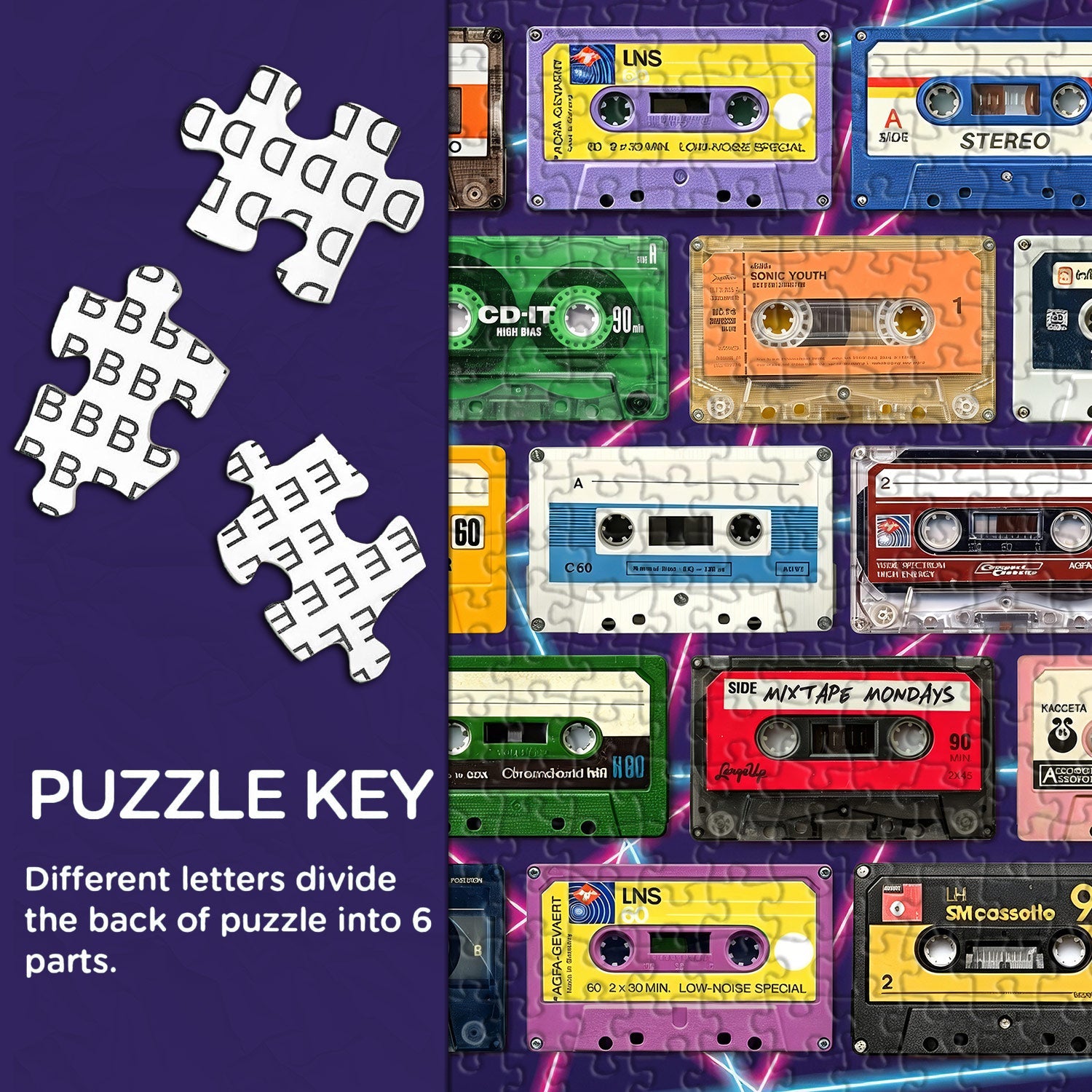 Puzzle di cassette vintage da 1000 pezzi