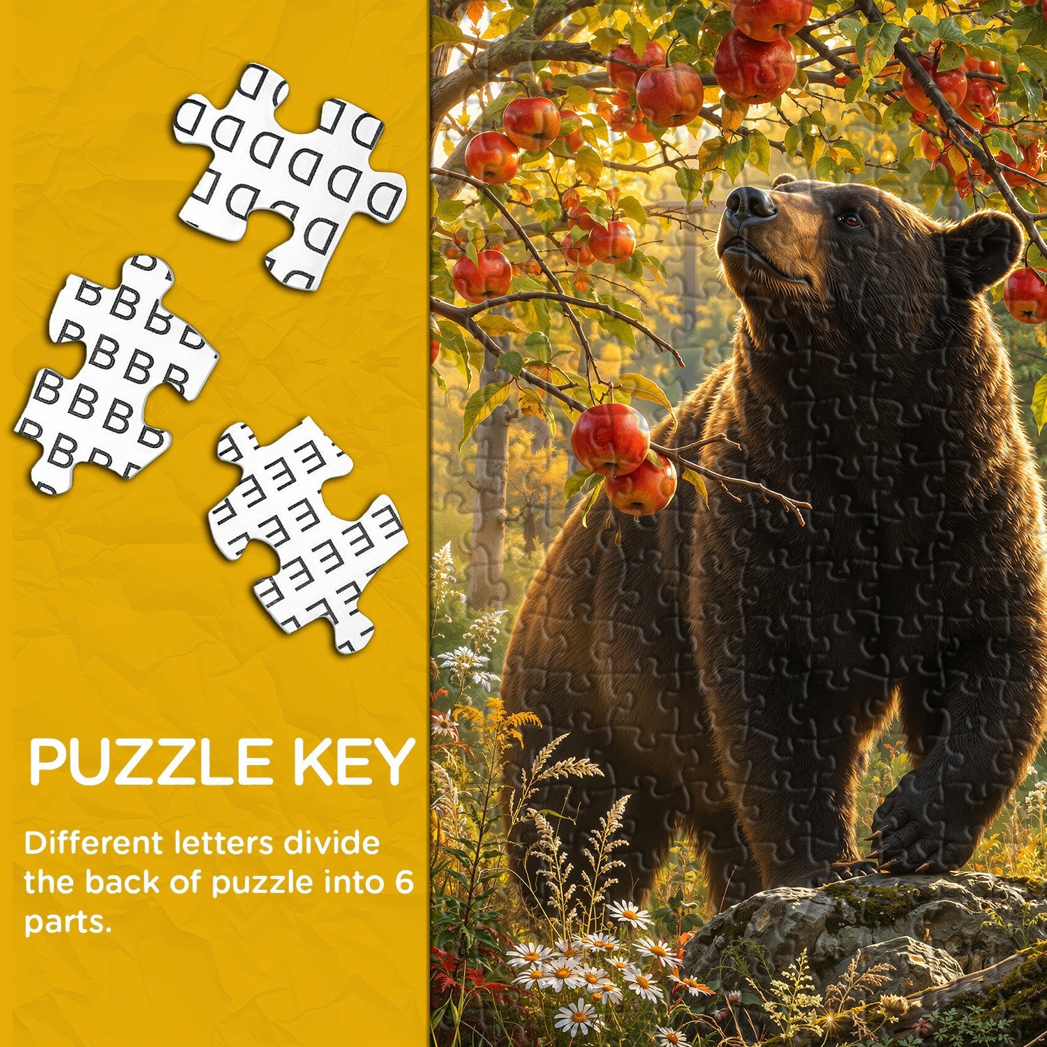 Sunlit Woodland Bear Jigsaw Puzzle 1000 Pieces
