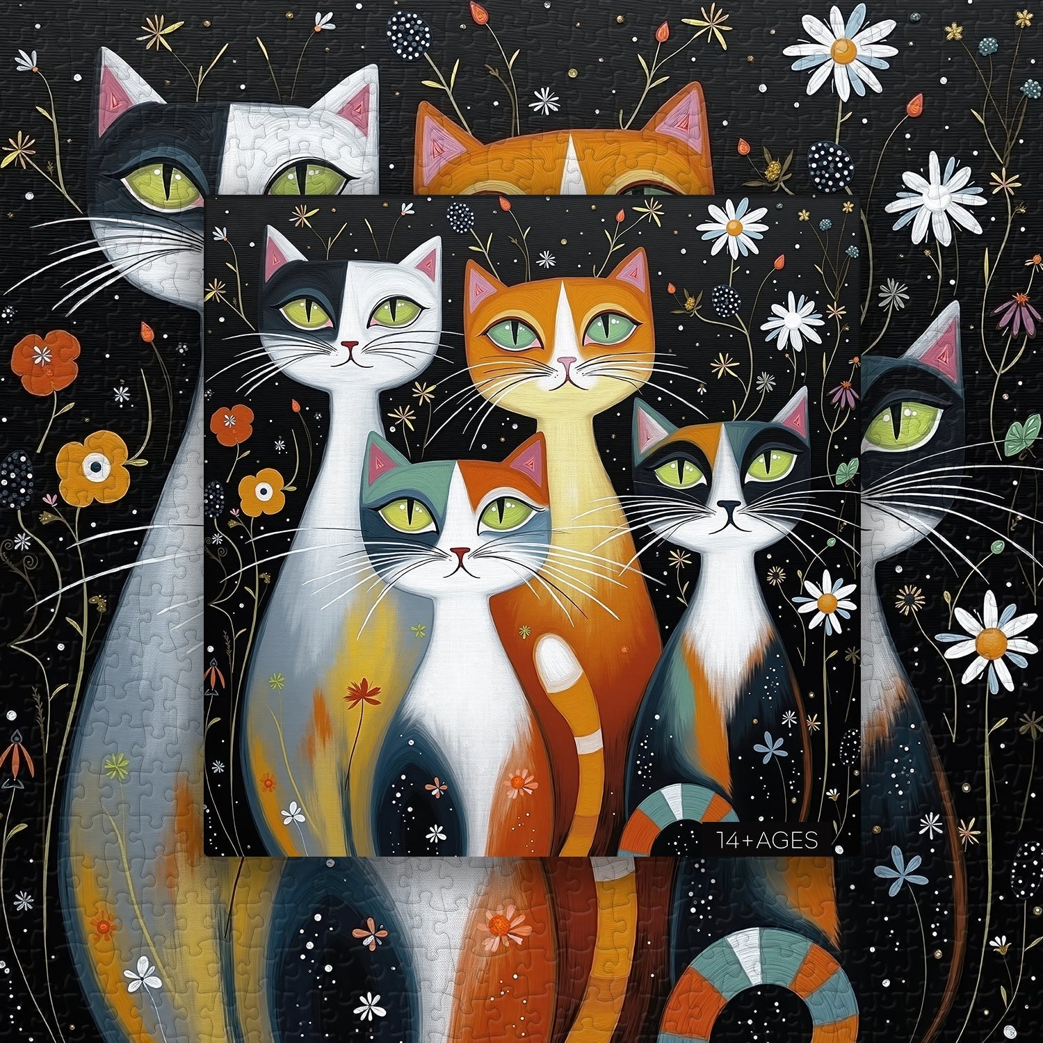 Garden Muse Cats Jigsaw Puzzle 1000 Pieces