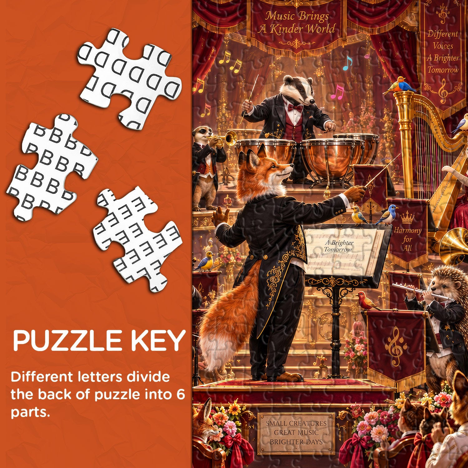 Animal Symphony Gala Jigsaw Puzzle 1000 Pieces