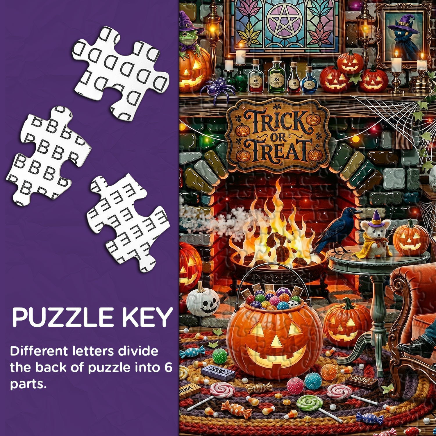 Puzzle del focolare di Halloween 1000 pezzi