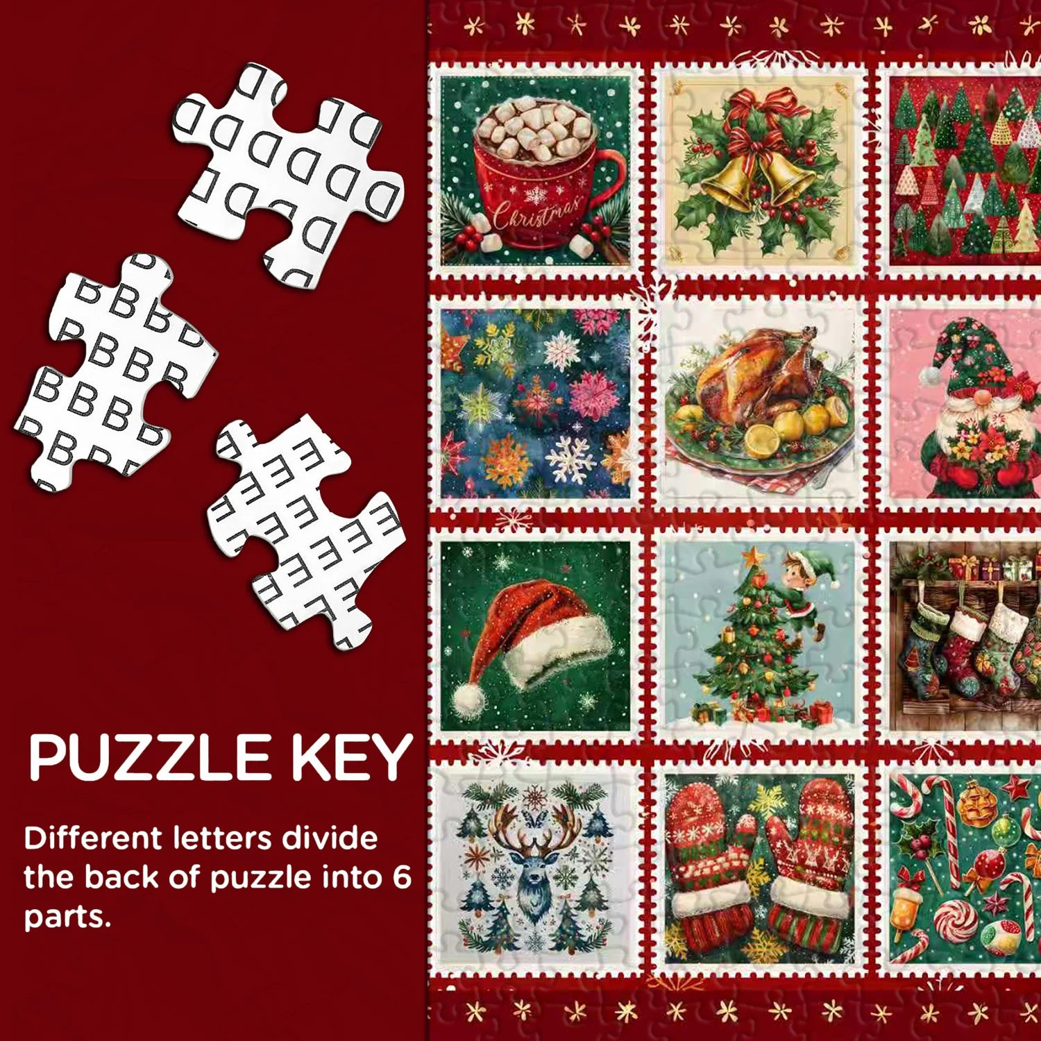 Stamps natalizio puzzle puzzle 1000 pezzo