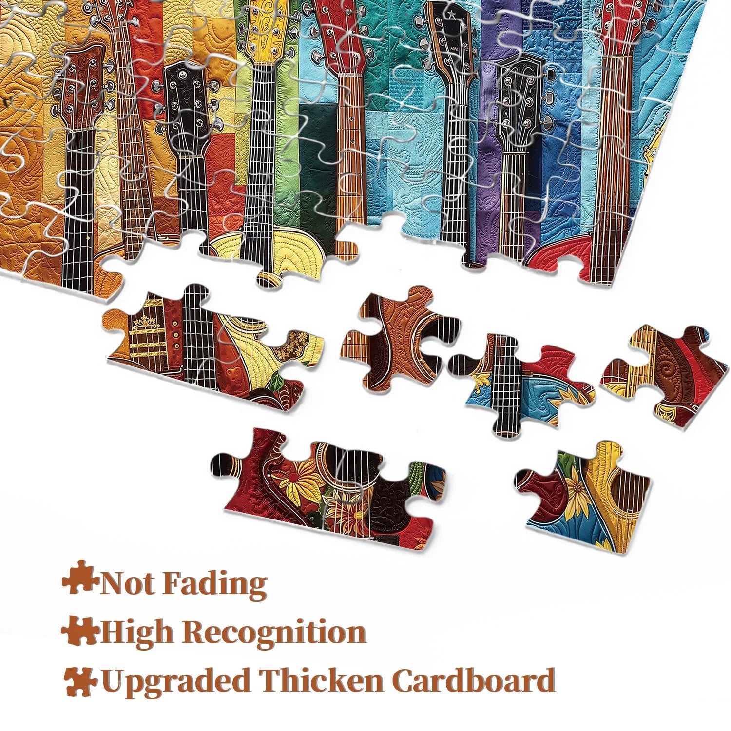 Guitare tissu puzzles 1000 pièces