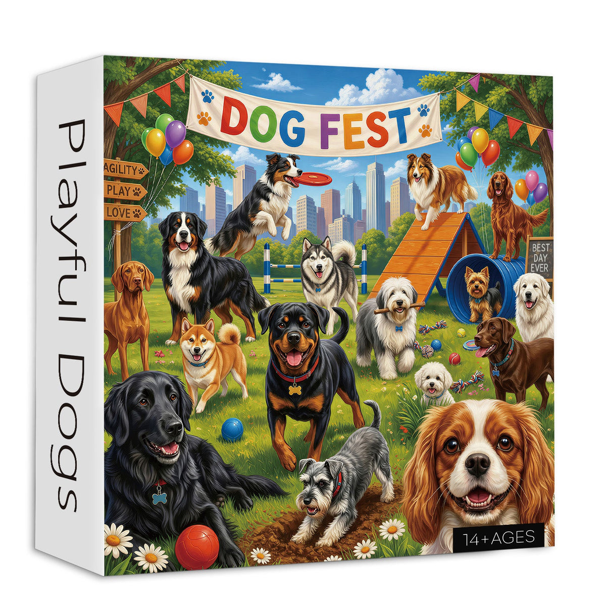 Playful Dogs Jigsaw Puzzle 1000 Pieces