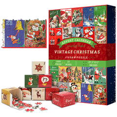 Vintage Christmas Advent Calendar Jigsaw Puzzle 1000 Pieces